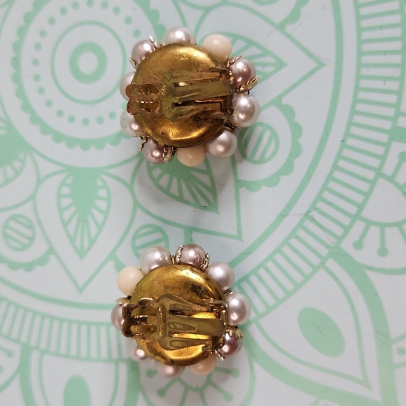 Vintage Signed Japan Clip-on Earrings - Picture 4 of 6